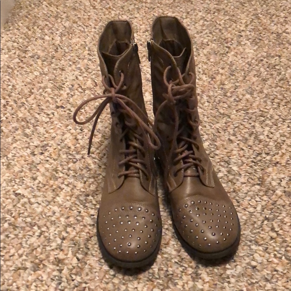 Madden Girl studded combat boots